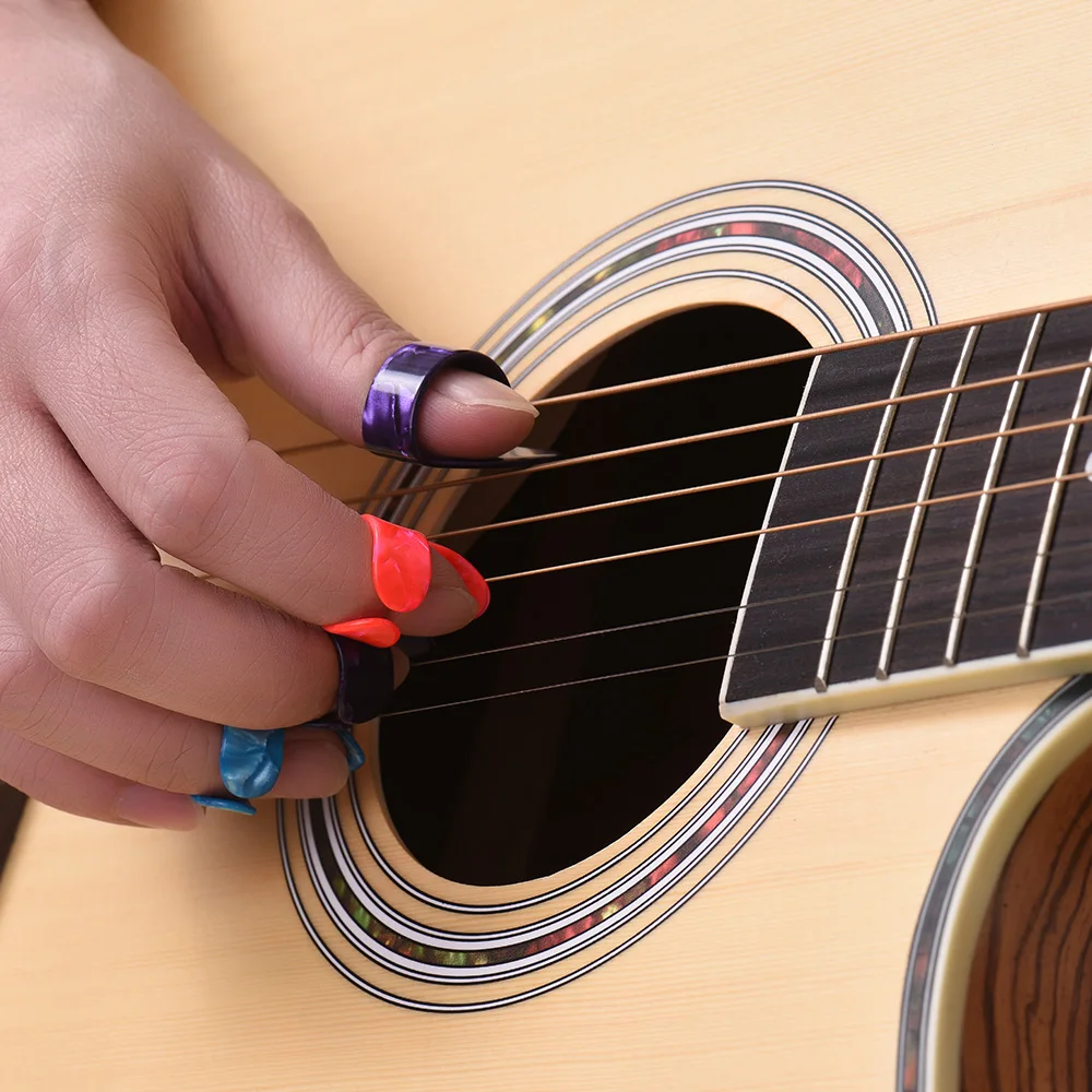 

Guitar Slides Set Includes 3 Glass Slides (5.1cm/ 6cm/ 7cm) + 1 Stainless Steel Slide (6cm) + 4pcs Celluloid Thumb Finger Picks