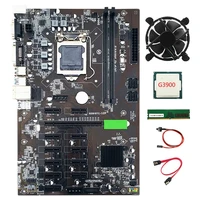 b250 btc mining motherboard usb3 0 lga1151 with sata cable switch cableg3900 cpu cooling fanddr4 8gb 2666mhz ram
