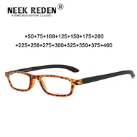 rectangle leopard reading glasses retro woman magnifier eyewear men resin eyeglasses 0 5 0 75 1 25 1 75 2 5 3 5 3 75 4 0