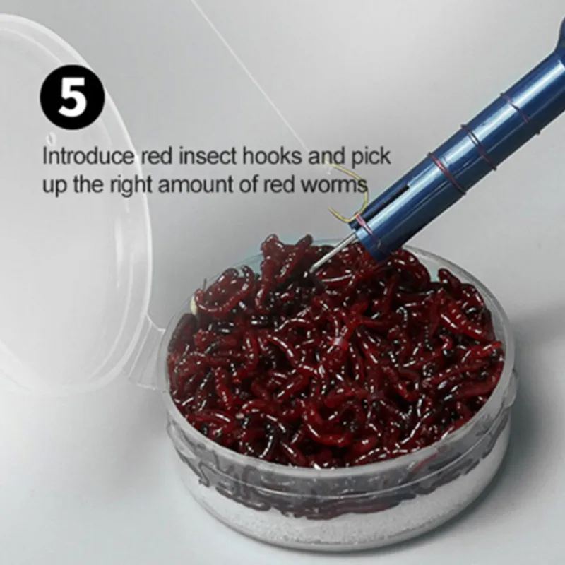 Portable Tool Hook Remover Red Worm Accessories Quickly Bundle Insect Gun On Bait Fishing Clip | Спорт и развлечения