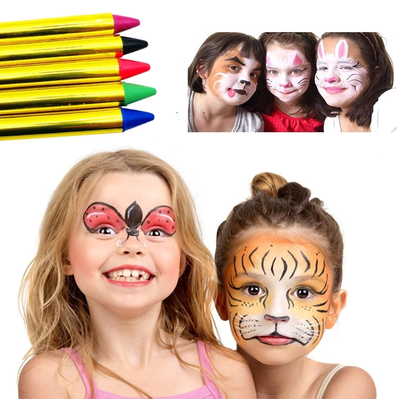 

36 Colors Children Face Painted Crayons Adults Face Body Painting Makeup Crayon for Halloween Costume Party Cosplay Stage C1FF
