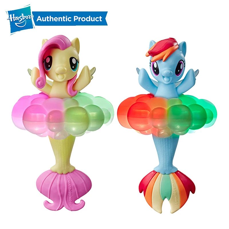 Hasbro, игрушка My Little Pony, радужные огни, Флаттершай, плавающая водная игрушка, морская фигурка с подсветкой для детей в возрасте от 3 лет и старше