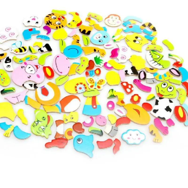 120 шт. магнитная головоломка Детские интеллектуальные деревянные игрушки доска