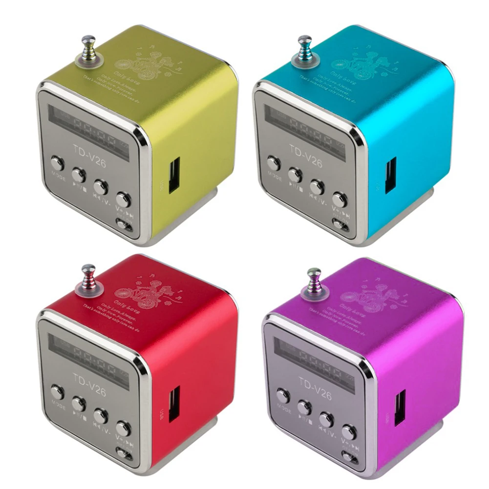 

Mini Radio FM Digital Portable Speakers Shower Speaker LED Display Handfree Speaker with Receiver MP3 Music Player