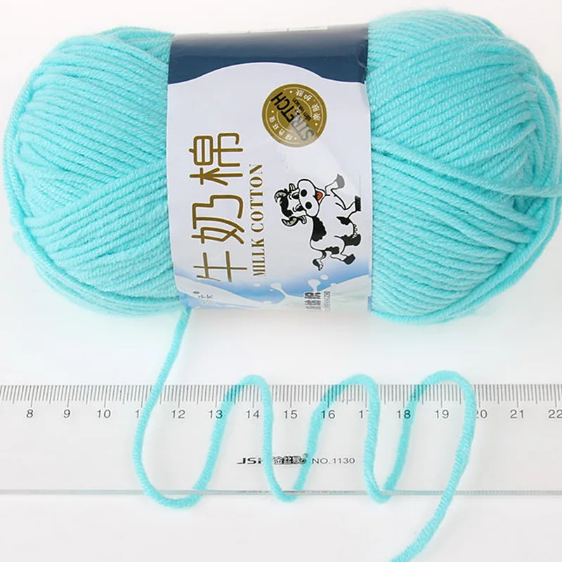 

High Quality 47colors Cotton Silk Knitting Yarn 50g/lot Milk Cotton Crochet Yarn Hand Knitting Thread Worsted Handmade Wool Line