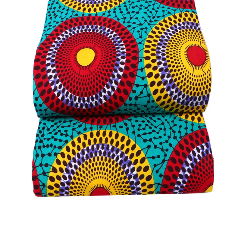 100% Cotton Ankara African Printed Patchwork Fabric Real Wax Tissu Top Quality Sewing Material For Dress Artwork Accessory 6yard | Дом и сад
