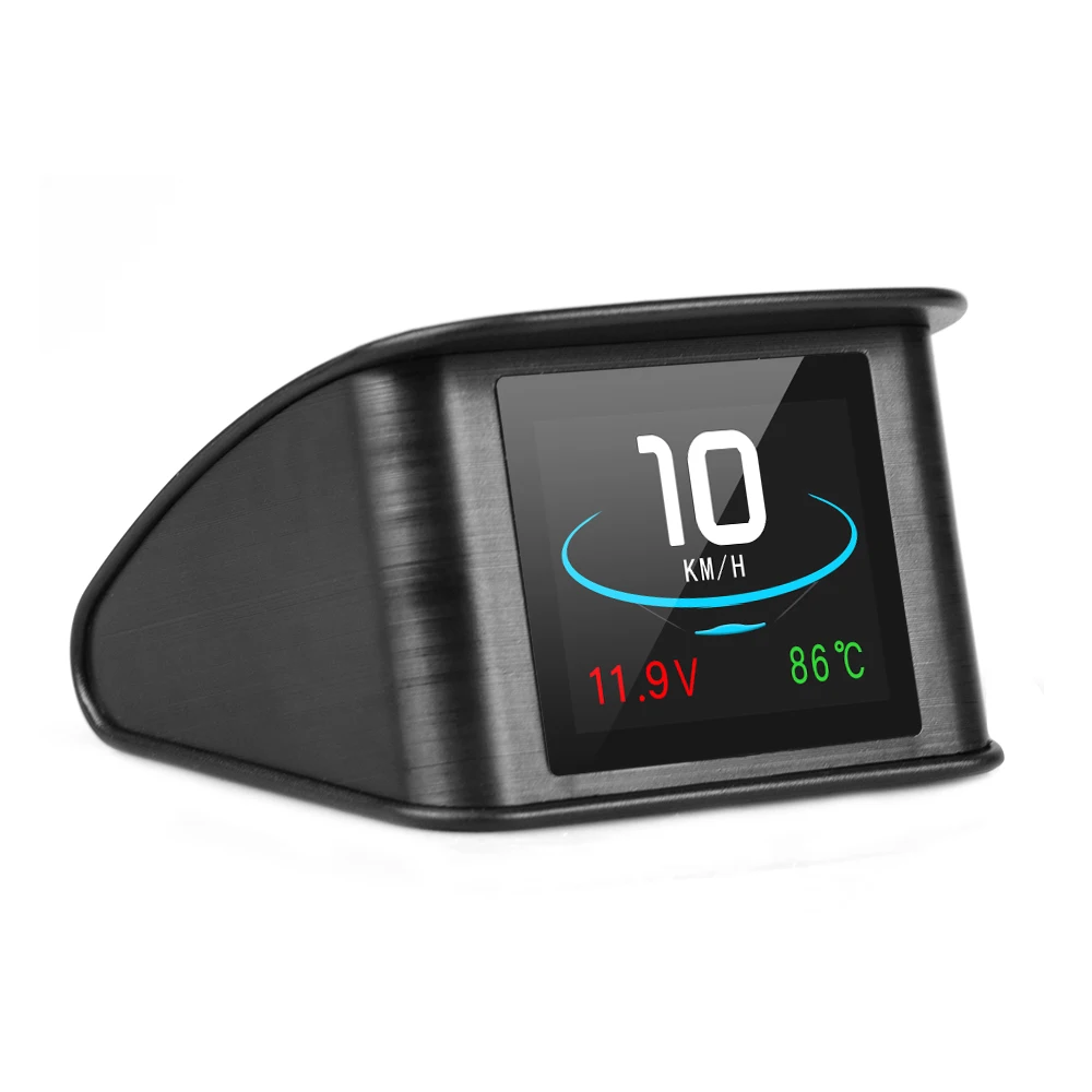 Дисплей на лобовое стекло Hud OBD2 P10 цифровой автомобильный измеритель скорости с