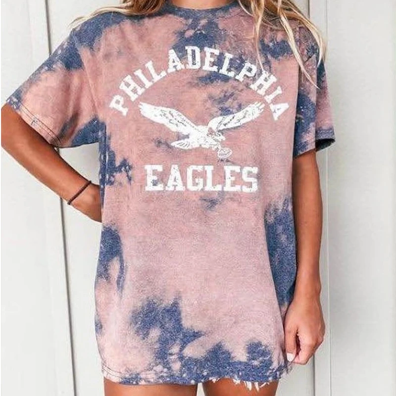 

Vintage Eagle Letter Print Pink Oversized T Shirt Women Short Sleeve Casual Streetwear Graphic Tee Tops 2021 Summer Plus Size