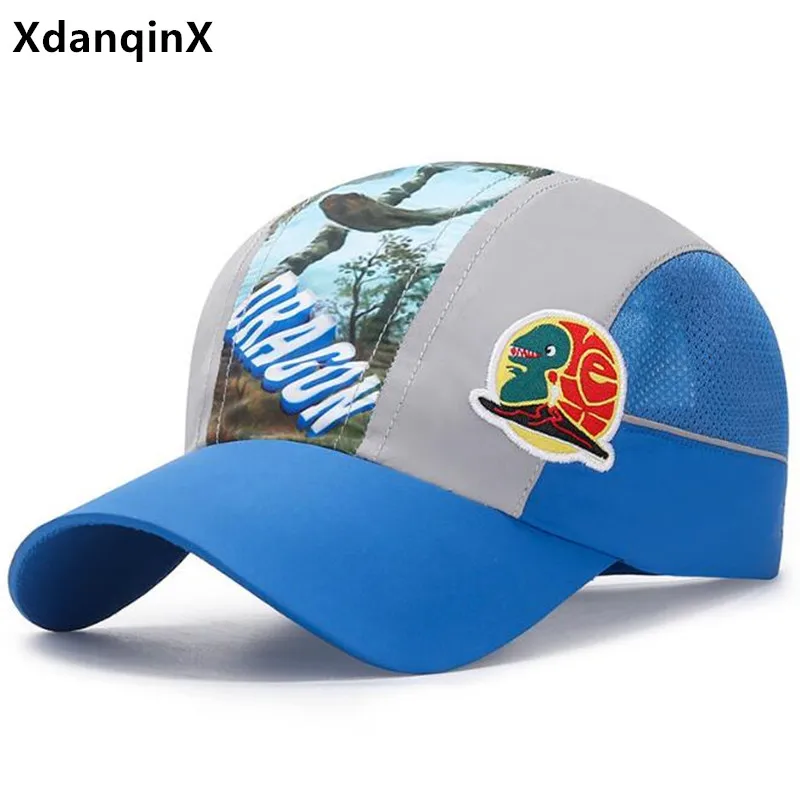 

XdanqinX children's hat summer new breathable baseball caps lovely cartoons sports cap boys and girls elementary school mesh cap