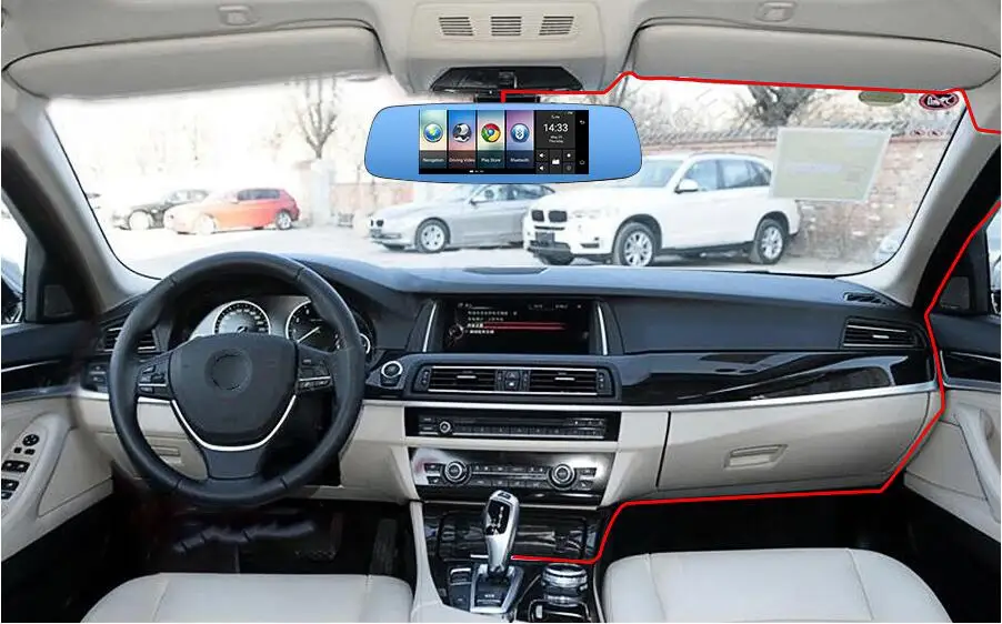 Автомобильный видеорегистратор Anfilite, 7 дюймов, 4G, Android, 1G, 16 ГБ, четыре ядра, 1,3 ГГц, для грузовика, gps, навигация, рекордер, зеркало заднего вида, с автомобильным видеорегистратором