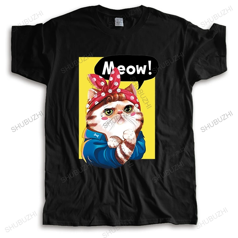 

mens funny printing t shirts black streetwear short sleeve tee meow Cute cat new arrived man summer shubuzhi cotton tee-shirt