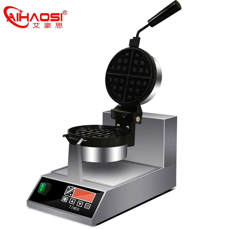 AIHAOSI электрическая ротационная вафельница с одной головкой для яиц маффинов