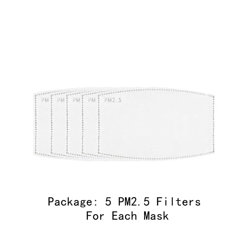 Многоразовая моющаяся маска от пыли с защитой бактерий и ветра фильтрами PM2.5