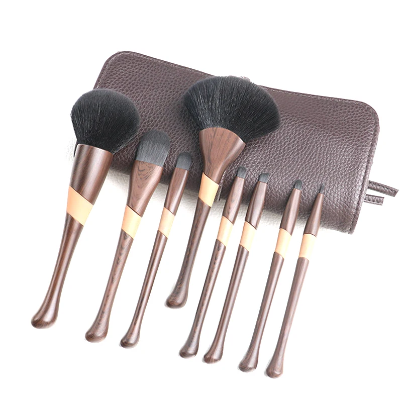 

Brand 8 Pcs Profession Wood Grain Makeup Brush Set Lip Eyeshadow Loose Powder Blend Cosmetic Make up Tool Kit Cepillos