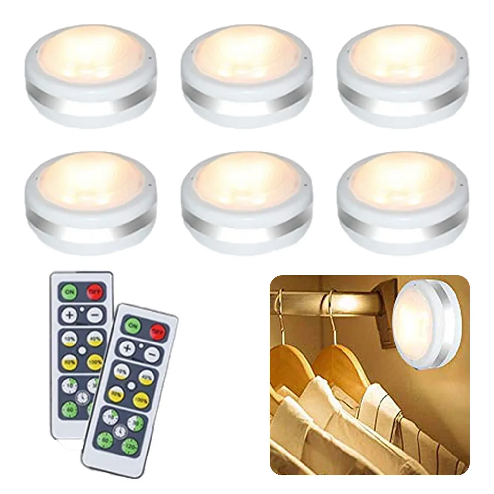 

6 светодиодный т., светодиодсветильник лампы для шкафа, с 2 пультами ДУ