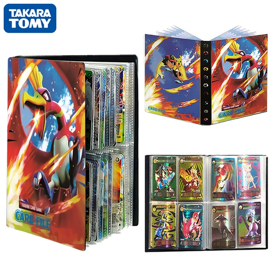 

TAKARA TOMY 240PCS Pokemon Cards Album Book Anime Cartoon Ho-Oh collection Binder Cool Game Card EX GX MEGA Folder Toys Kid Gift