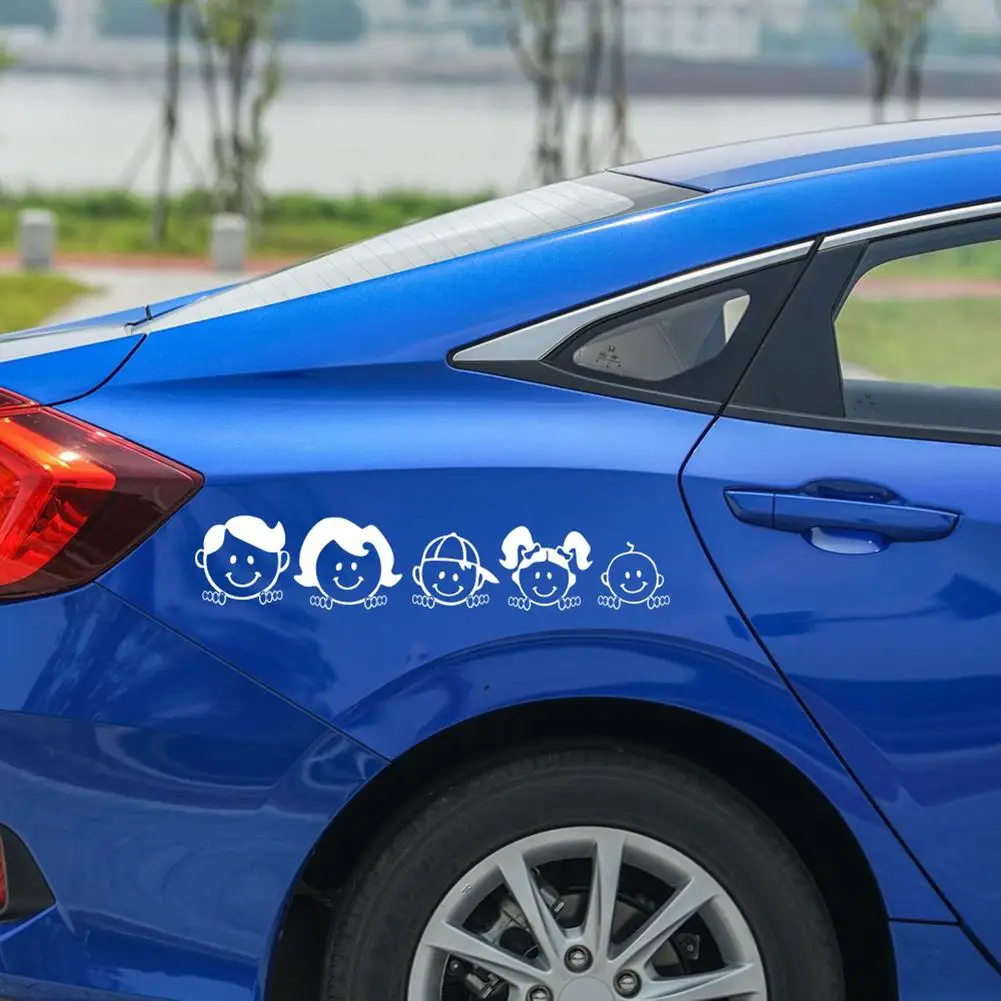 

Happy Family Car Sticker Letter Windshield Decal Personality Durability Auto Decoration Accessories Black and White 5x25cm