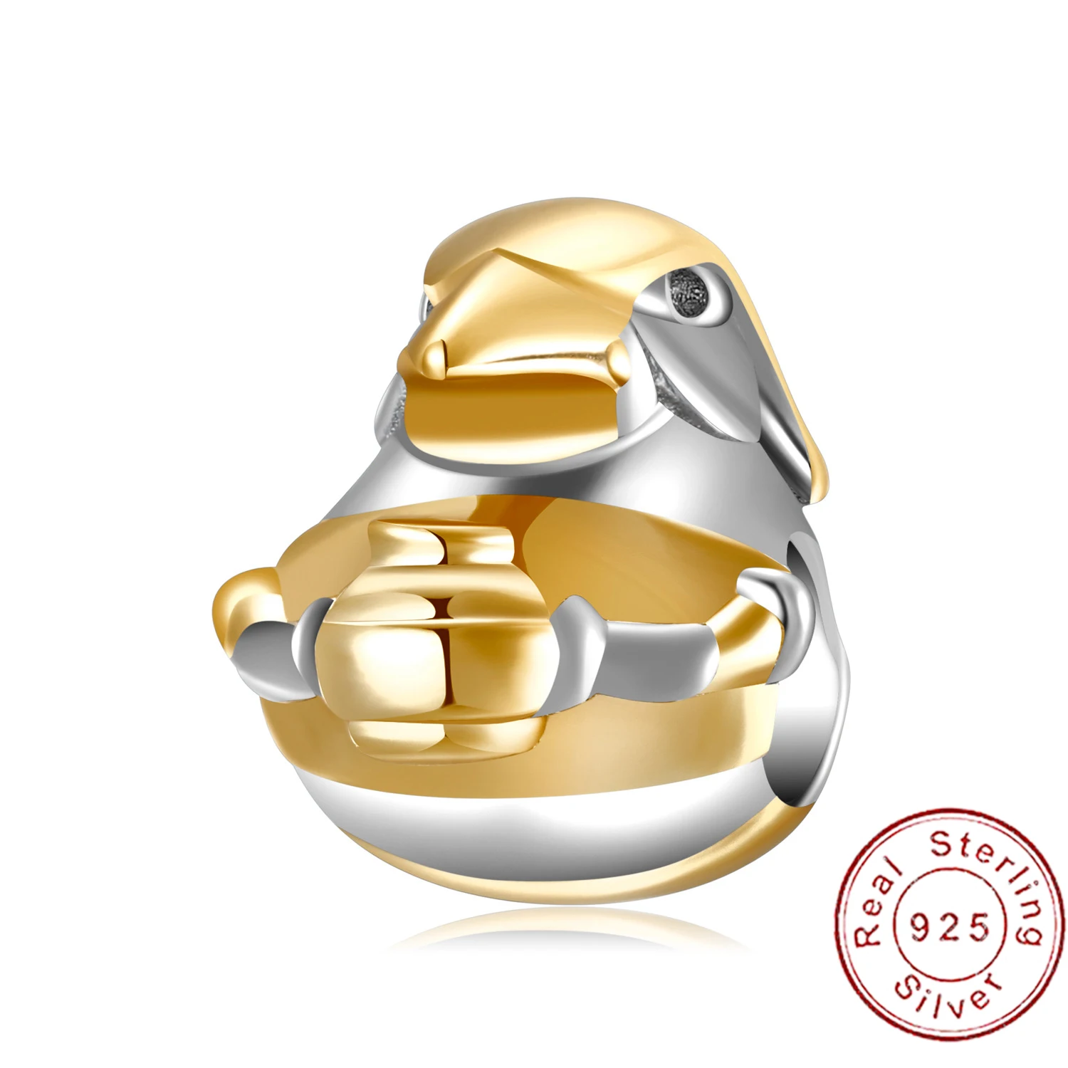 

Cyue European Fine S925 Sterling Silver DIY Charm Bead Eagle holding a Jug For Women Bangle Bracelet Necklace Jewelry P1306