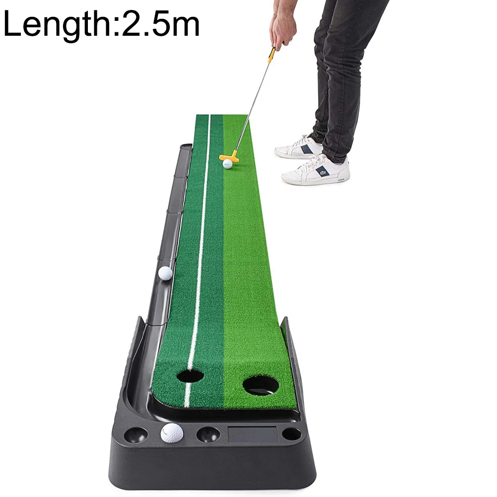 Крытый зеленый портативный коврик для гольфа с функцией автоматического