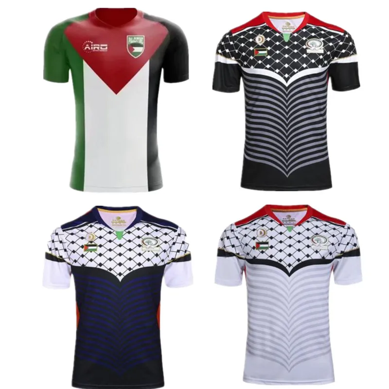 

Palestine white and black shirt football shirt Palestine football shirt tracksuit men's T shirt Survetement