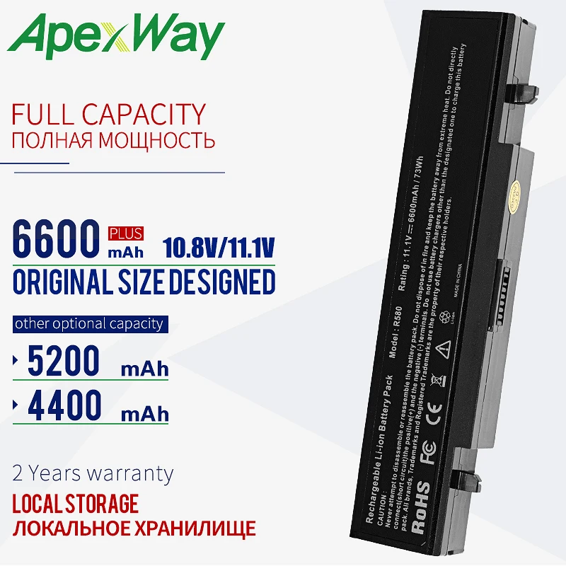 Apexway 11,1 v RV520 батарея для samsung AA-PB9NS6B AA-PL9NC6B AA PB9NS6B AA PB9NC6B Q320 R428 R429 R468 NP300E5C