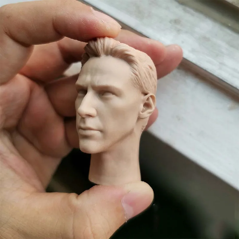 

Unpainted 1/6 Keanu Reeves Head Sculpt PVC Male Head Carving Model Fit 12'' Action Figure Body for Painting Exercise
