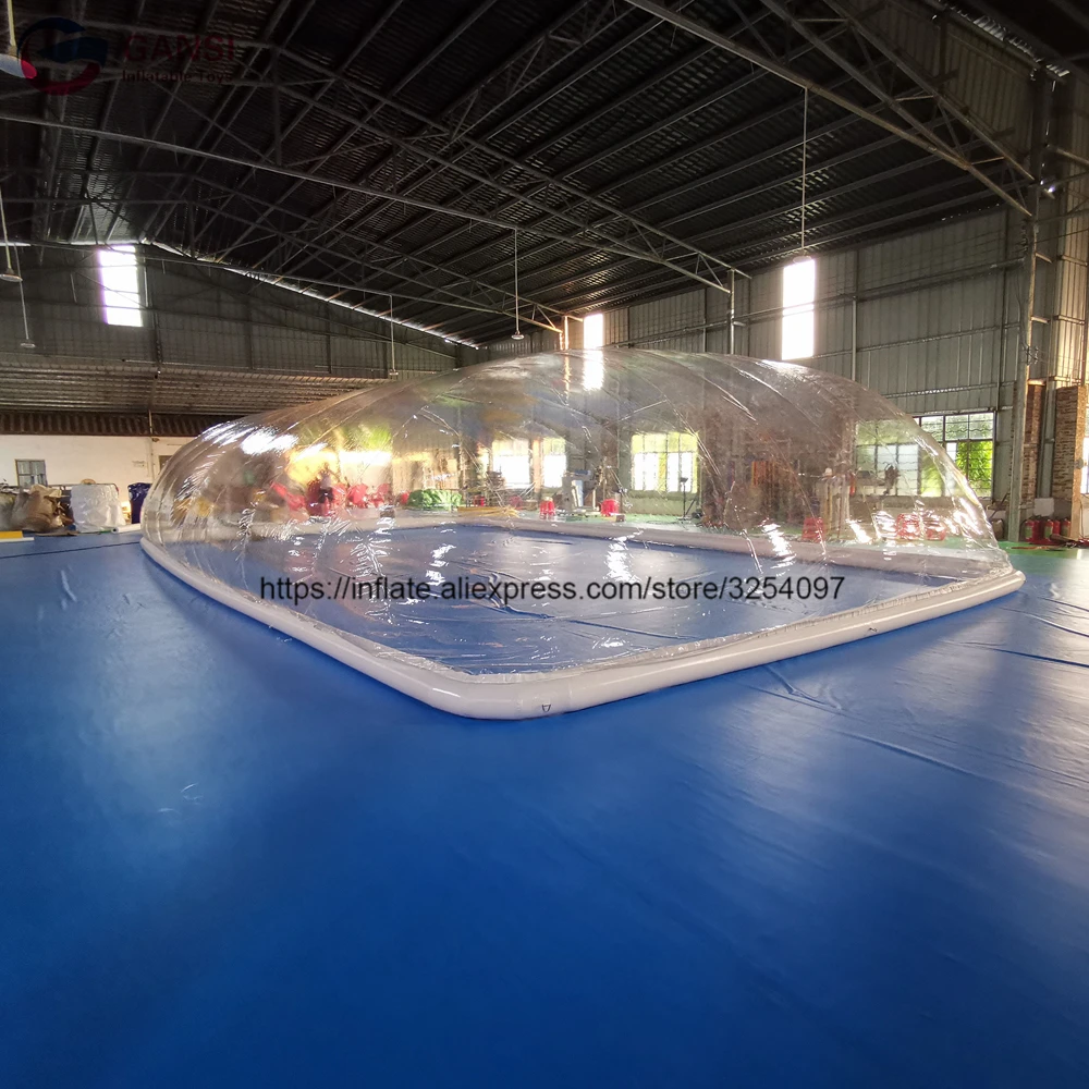 ПВХ Брезентовая надувная прозрачная воздушная палатка для бассейна наружные