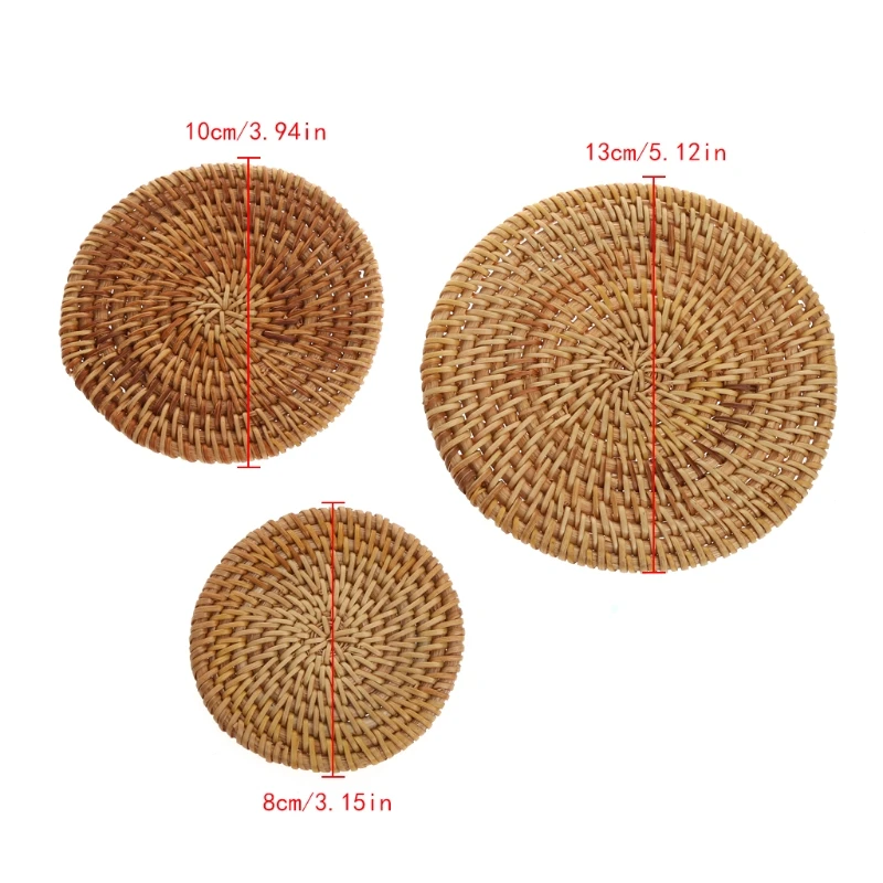 Ручной работы из ротанга коврик подставки Чай Кофе горшок для напитков Подушка