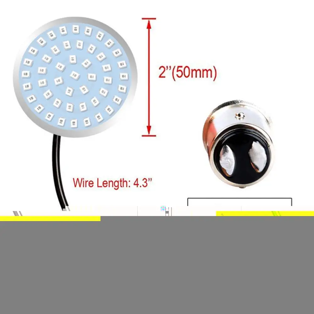 

Motorcycle Bullet Amber LED Turn Signal Light 1156 XL Electra Glide For Sportster Lens Softails + Inserts FLSTF Cover N1U0
