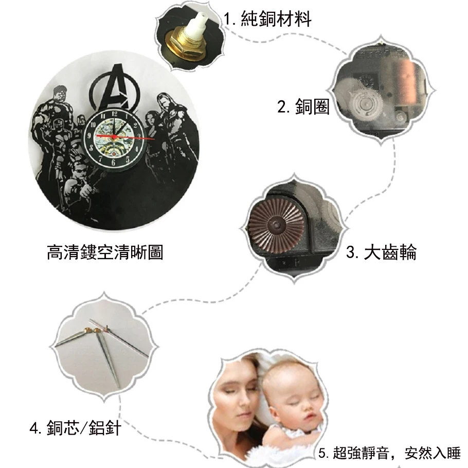 Настенные часы Zelda CD с виниловой пластиной съемные художественные черные