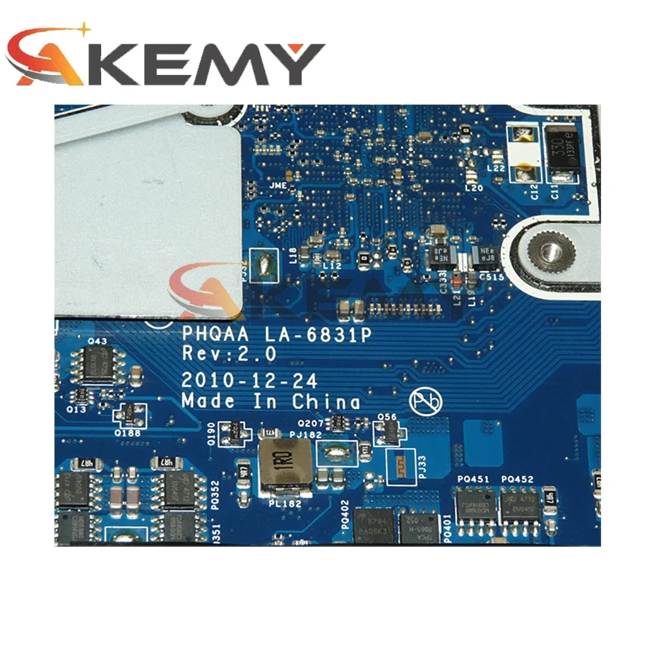 

K000125710 PHQAA LA-6831P Laptop Motherboard for TOSHIBA A665 Mother boards REV 1.0 intel HM65 GeForce GT540M Mainboard
