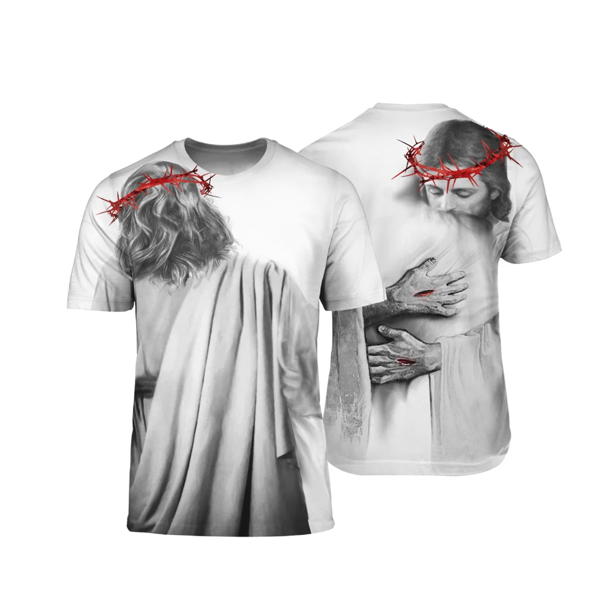 

Jesus Tattoo Clark Son of God 3D All Over Printed t-shirts for Men/Women Short-sleeved Summer Casual O-neck Top Daily Streetwear