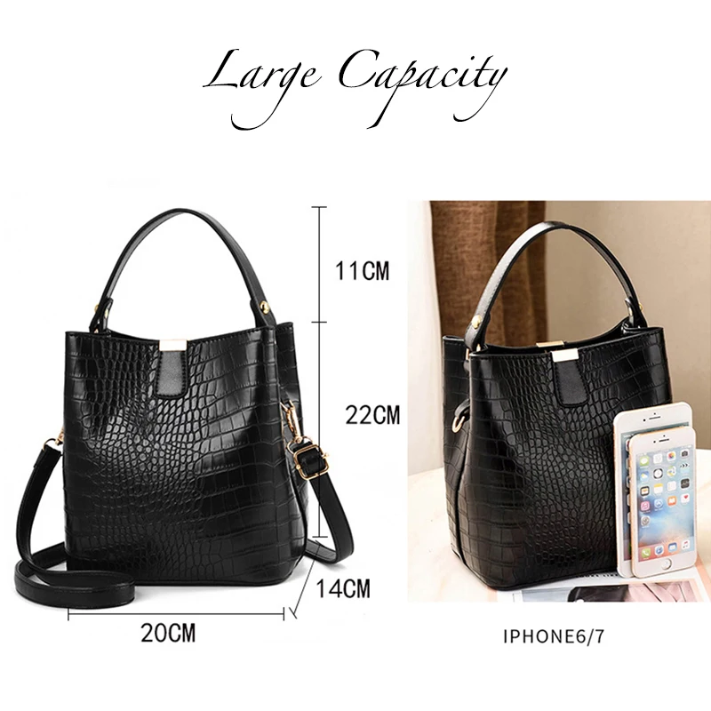 Новые простые женские сумки модная искусственная крокодиловая кожа узор дамская