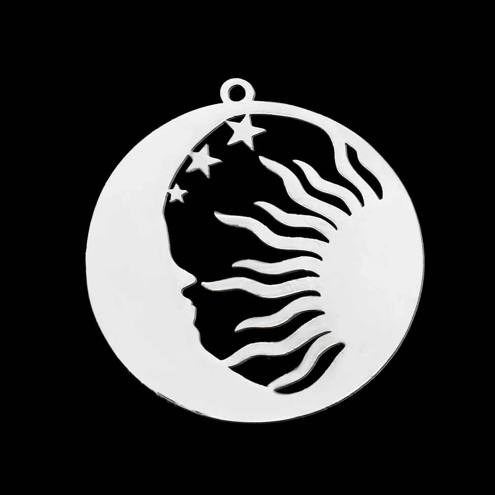 

5 шт./лот 100% серьги-подвески из нержавеющей стали «сделай сам» с солнцем, Луной и звездами, оптовая продажа подвесок для изготовления ювелирн...