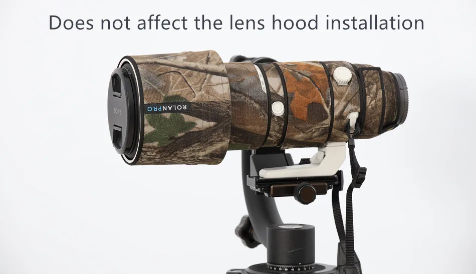 Линзы rolanpro камуфляжное пальто дождевик для sony FE 200-600 мм F5.6-6.3 G OSS защитный чехол для объектива нейлоновое водонепроницаемое покрытие для объектива