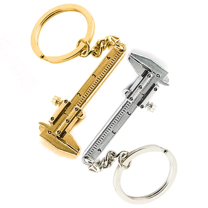 

Mini Vernier Caliper Key Ring Car Styling Accessories for BMW Opel etc Keychain automobile Turbo key chains