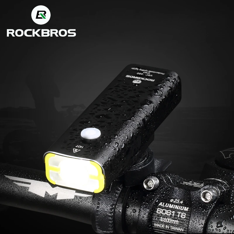 ROCKBROS для верховой езды флэш светильник Перезаряжаемые велосипедный светильник Водонепроницаемый велосипед светодиодный головной светильник MTB велосипедная передняя лампа велосипед аксессуары