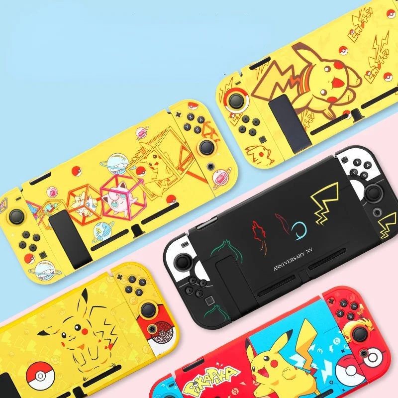 Чехол с покемоном Пикачу Nintendo Switch матовый чехол разрезом мультяшный милый