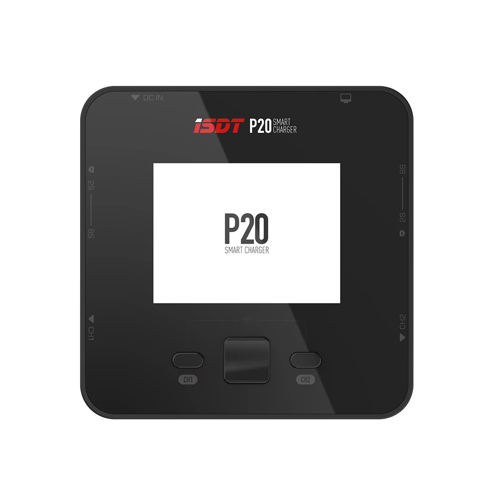 

ISDT P20 500WX2 20Ax2 DC Dual Channel Smart Battery Balance Charger for LiPo LiHV Rc 1-8S Lipo Battery RC Models Battery Tool