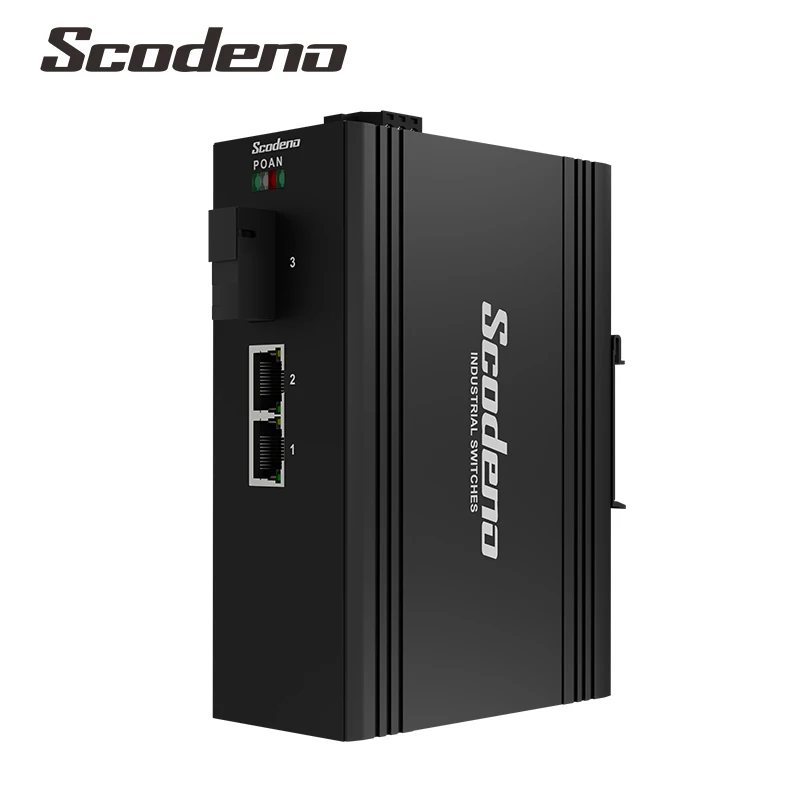 Scodeno 2-портовый промышленный гигабитный сетевой Неуправляемый коммутатор на