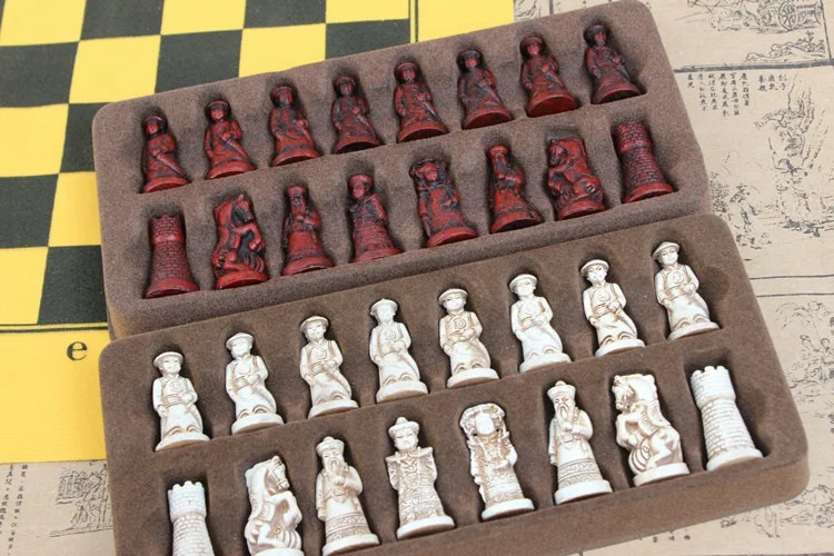 Antique Chess Pieces PVC Chessboard Qing Pawn Chessman Figurines Lifelike Characters Child Gifts Board Game | Спорт и развлечения