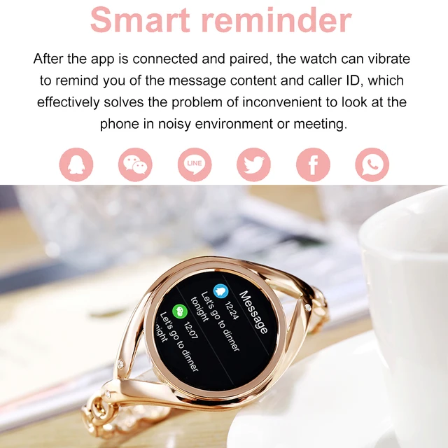 LEMFO LEM1995 Smart Watch Women DIY Watch Face Full Stainless Steel for Women IP68 Waterproof BT5.0 5