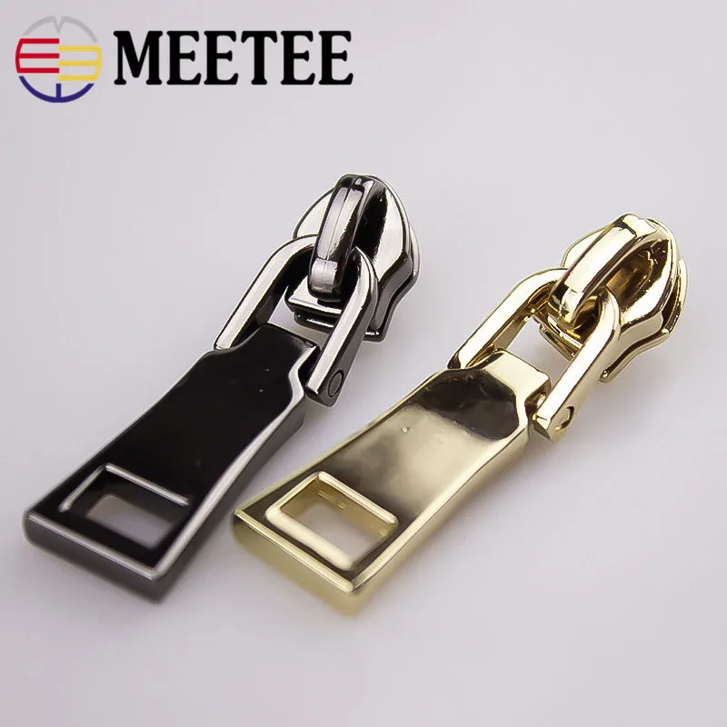 Meetee 10 шт. 5# высококачественные металлические ползунки для молнии для нейлоновой головы на молнии DIY сумка пуховик для одежды материал Ремонтный комплект G6-3