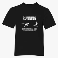 funny dinosaur running motivation hilarious workout t shirt