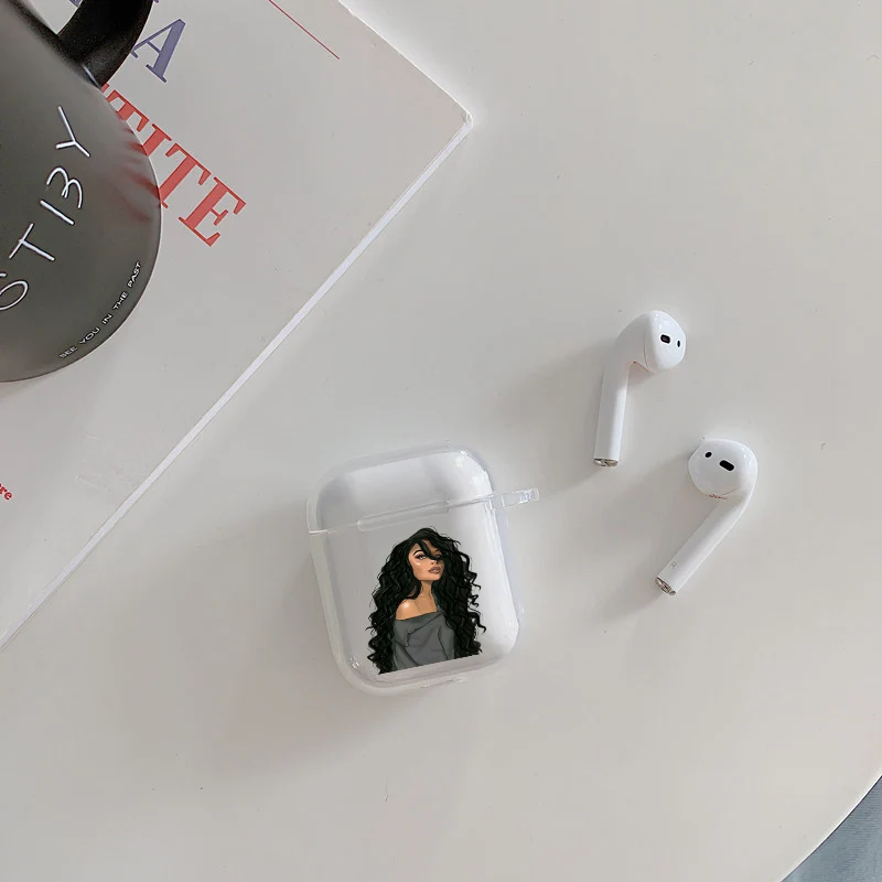 Goddess VOGUE Art Princess Girls Female boss coffee Case for Airpods Cases For pro Clear Cute Soft | Электроника