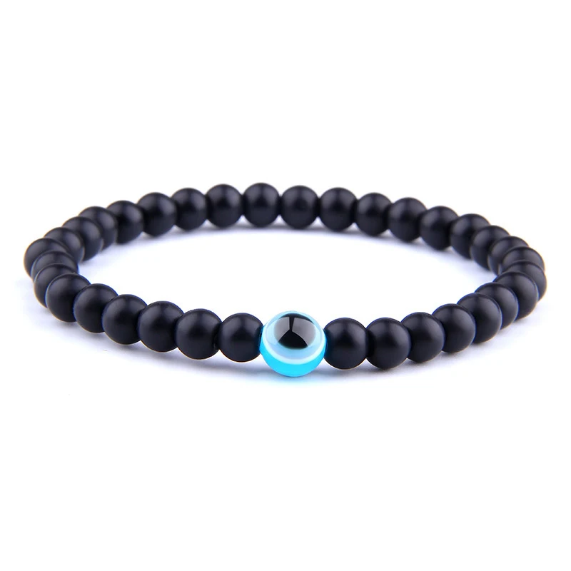 

Obsidian Hematite Beads Bracelet Men Nature Stone Evil Eye Bracelet for Women Fashion Jewelry Buddha Health Balance Yoga Bangle