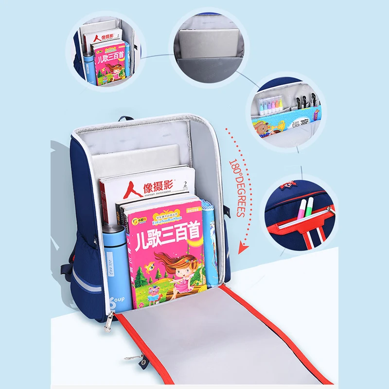 Backpack for Teenager Boy School Girl Waterproof Oxford Patchwork Children's School Bags Kids Backpack Girls Cute Kids Bag