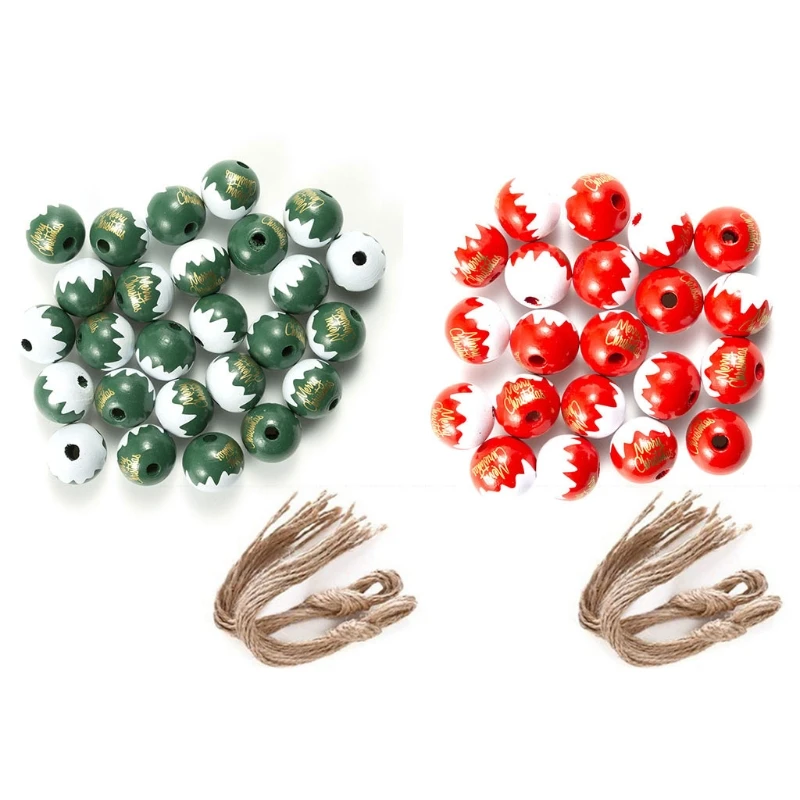 

Красные зеленые деревянные бусины, цветные круглые деревянные бусины с отверстием для веревки