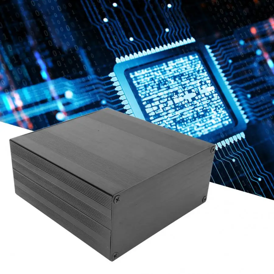 Матовый черный прессованный алюминиевый корпус водонепроницаемый PCB инструмент электронный проект Чехол DIY Распределительная Коробка
