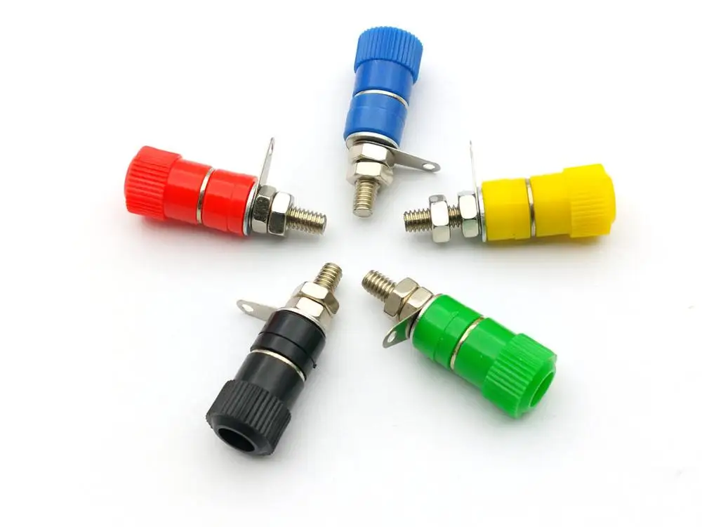 Штепсельная вилка типа банан 4 мм 100 шт. x 5 цветов|plug 4mm|plug speakerplug banana |